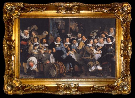 framed  Bartholomeus van der Helst Celebration zun peace of Munster in the general quarters of the St. Jorisdoele, ta009-2